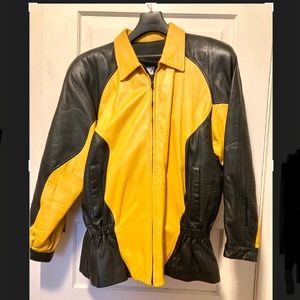 Leather Racing Motorcycle Jacket L